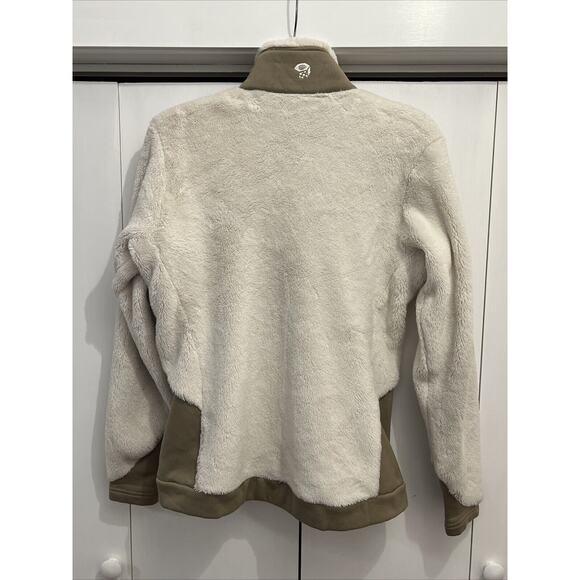 Mountain Hardwear Polartec High Loft Jacket Women MEDIUM White/Tan MONKEY STYLE - Picture 7 of 10